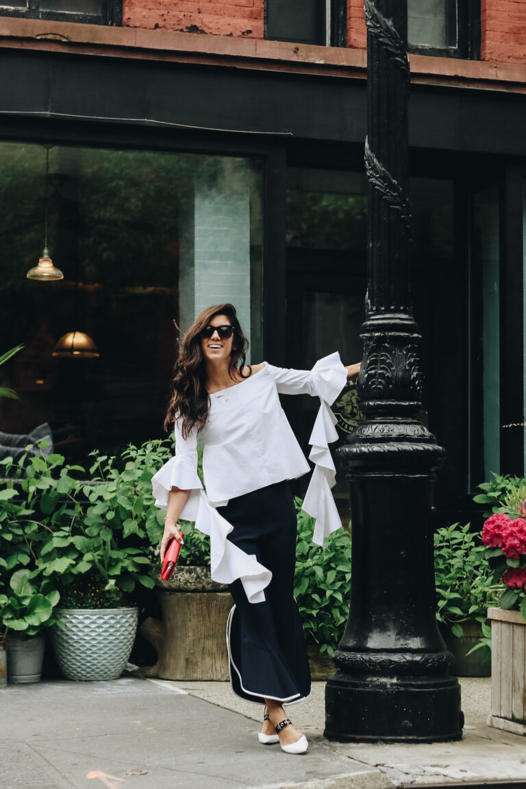 zara ruffle pants